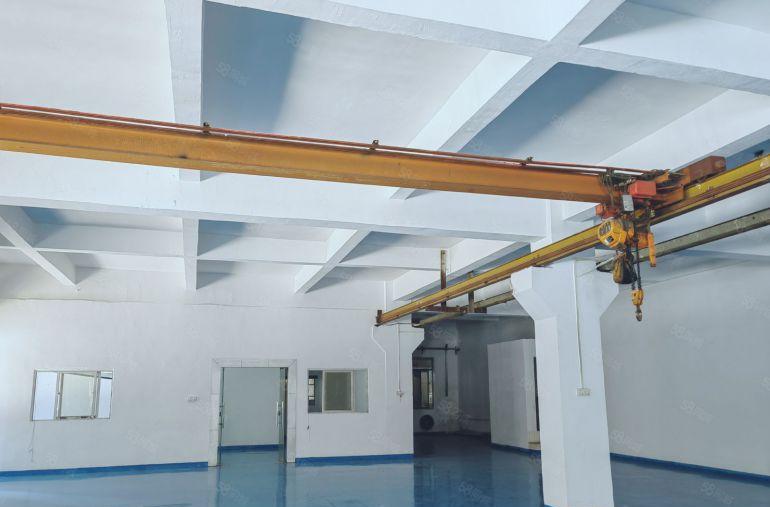 虎门镇树田靠长安一楼带航吊全新地坪漆，水电齐全，厂房可分租