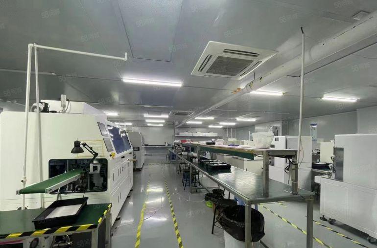 长安沙头楼上600平精装修厂房，无尘车间带办公室前台