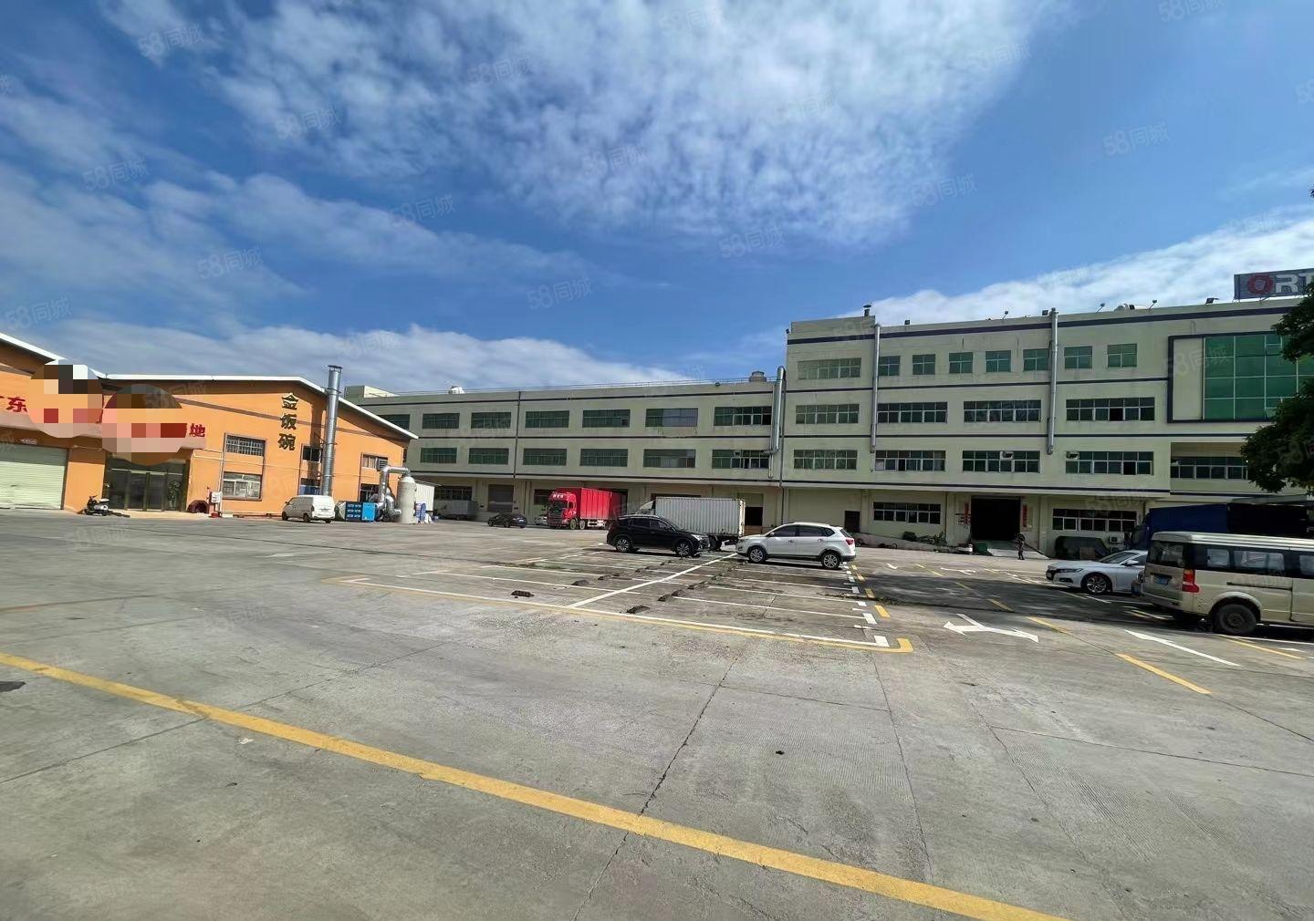 常平镇花园式空地超大带卸货平台厂房，分租楼上5200平