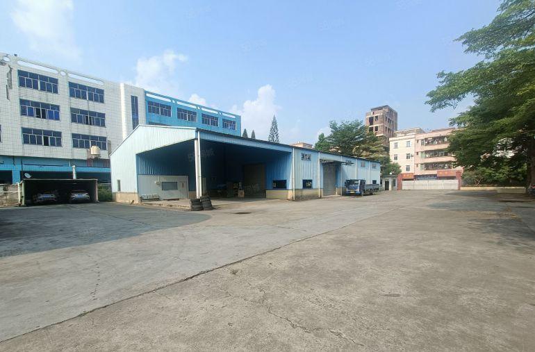 塘厦石鼓独院单一层钢结构厂房仓库900平出租，滴水6空地大