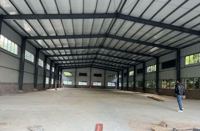 原房东实际面积租1500平米全新独院钢构厂房靠山边滴水6米高