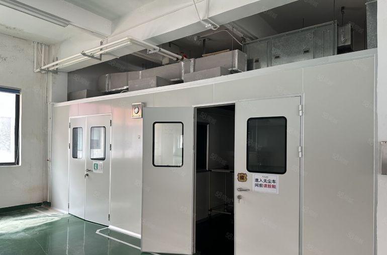 全新地坪漆万江三楼778平厂房两吨货梯4.5米精装修带无尘车