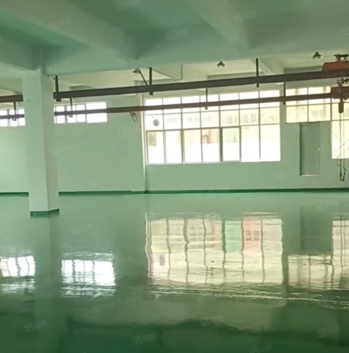 大朗镇中心区独院二楼全新地坪漆600平方厂房出租 水电齐全