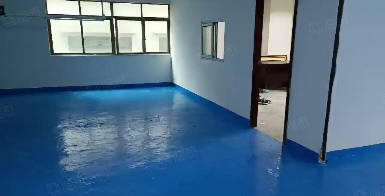 大朗实业户厂房出租楼上580平方，地坪漆带精装办公室，有环评