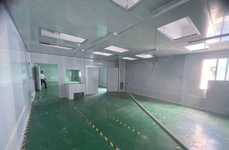 黄江镇临深楼上1150平现成办公室装修地坪漆吊顶吊机口