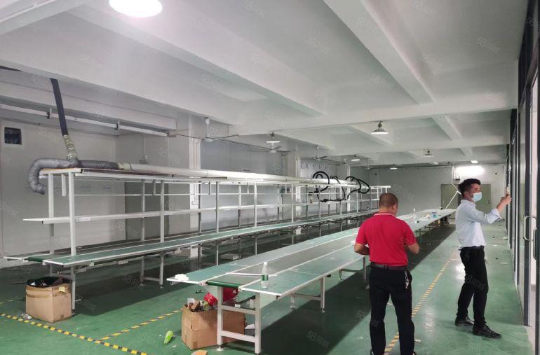 低价出租 精装修办公室大岭山镇空出标准2楼600平现成地坪漆