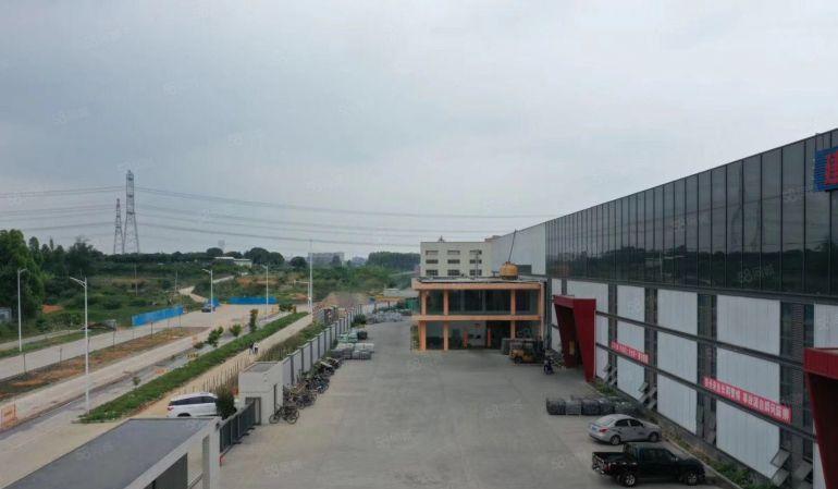 石排镇下沙工业区原房东钢构厂房12米有牛角带航车现成办公室