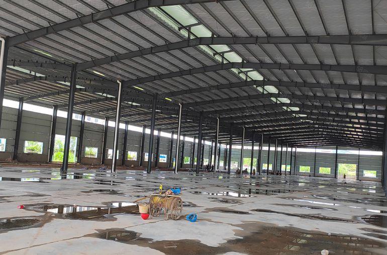 水口惠泽大道边   在建钢结构厂房7200平出租，滴水9米~