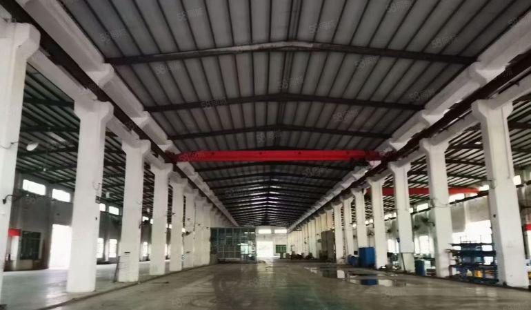 独门独院单一层滴水10米高钢构厂房招租带行车双证齐全 龙门架