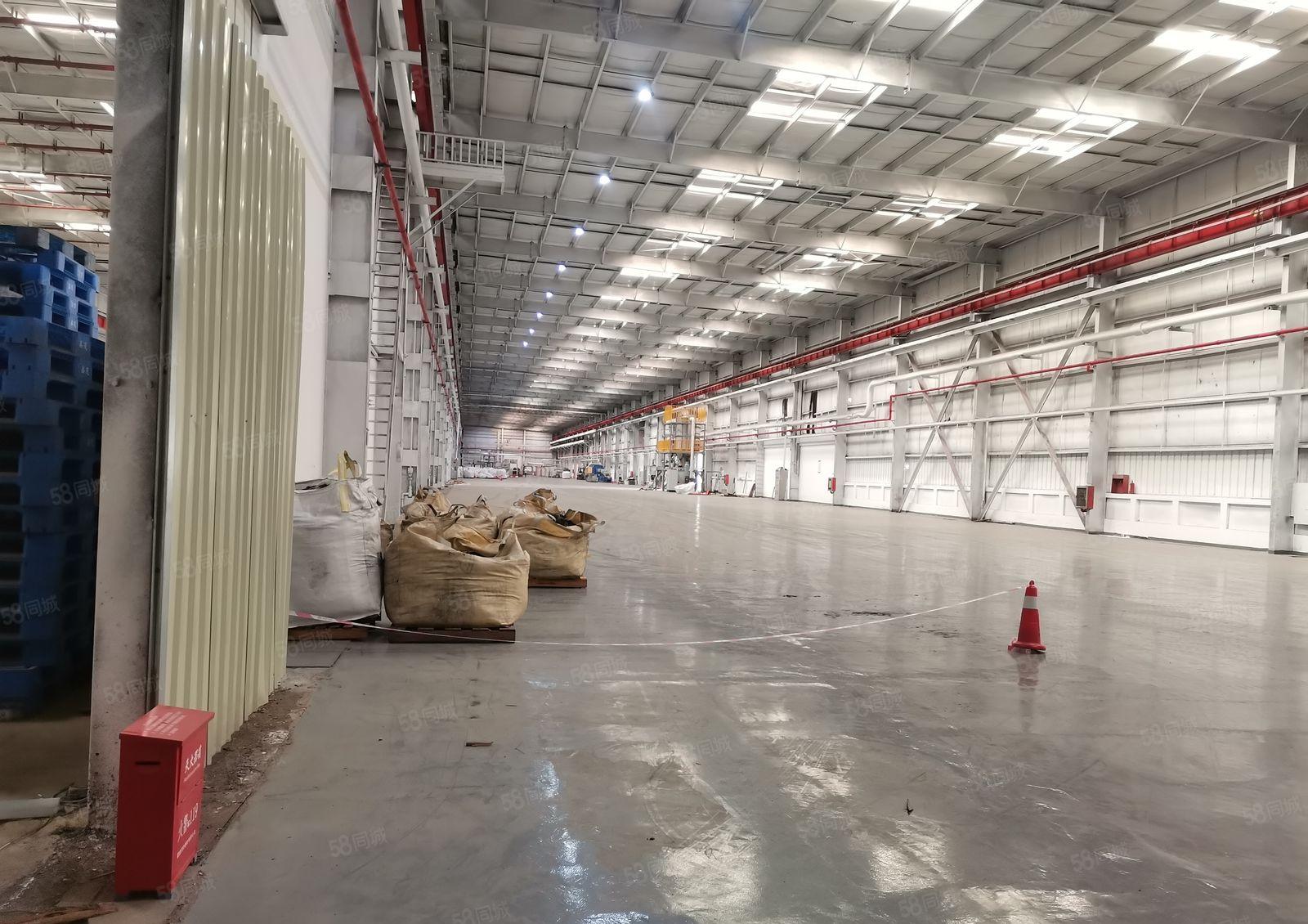 单一层钢结构厂房出租，层高13米，有行车，面积3万平，可分租