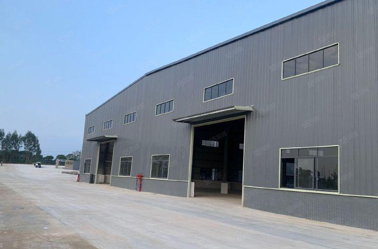 惠州博罗独门独院8500平钢构厂房出租，全新带红本可办环评！