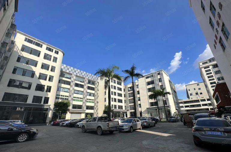 西乡107国道边100平超高使用率一手房东全新地坪漆厂房