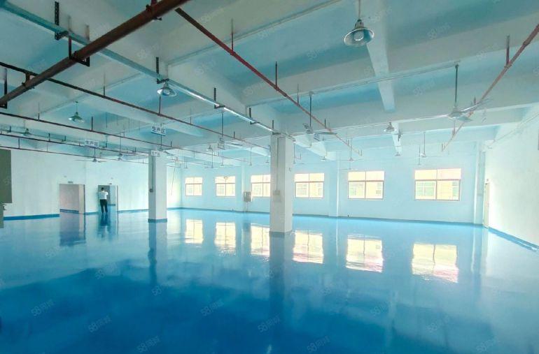 福永新和天瑞1600平精装红本厂房全新地坪漆格局可分可分租