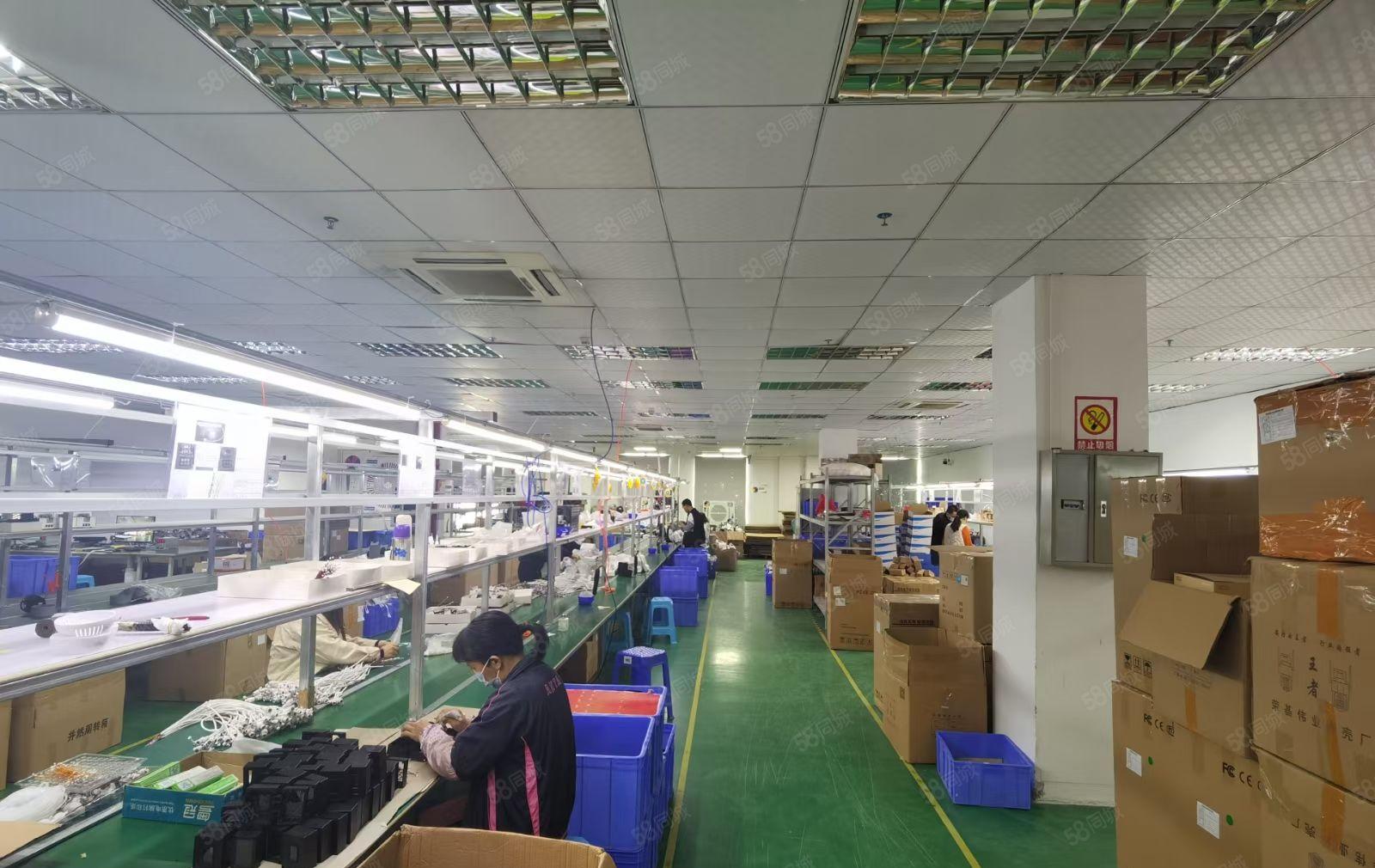 沙井地铁站共和工业园整层700平米精装修厂房出租仓库办公电商