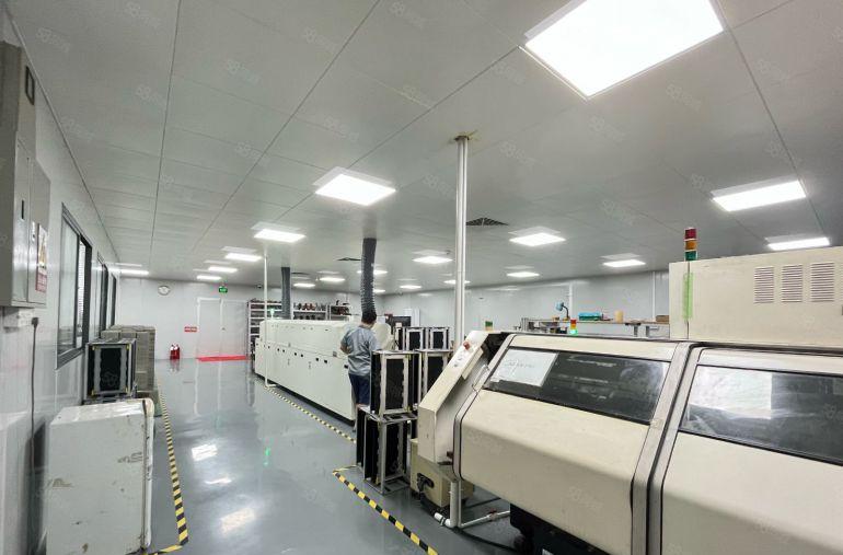 宝安沙井后亭工业区独院厂房出租一楼带行车精装1580平高6米