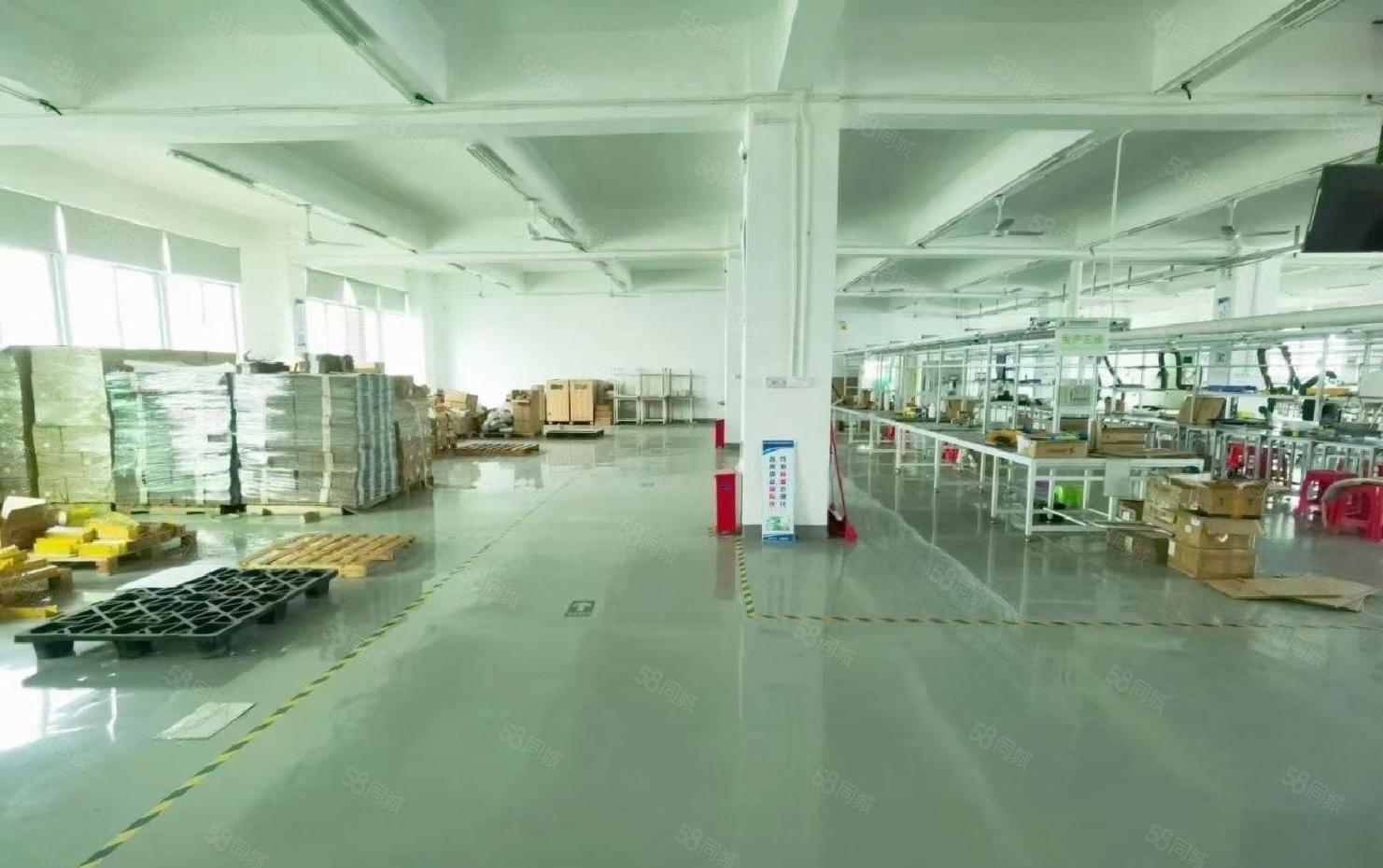 宝安区福永主干道边上原房东2000平楼上精装修研发贴片厂房