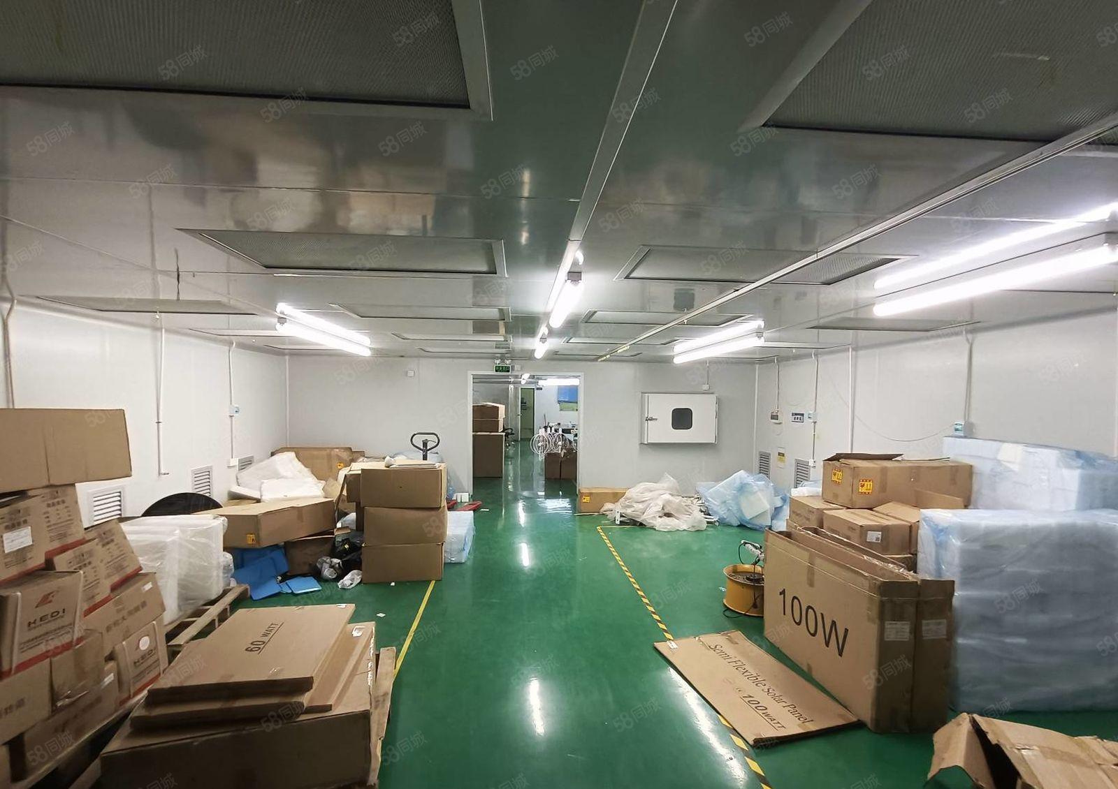 福永桥头地铁站附近楼上1300平厂房出租精装修无尘车间