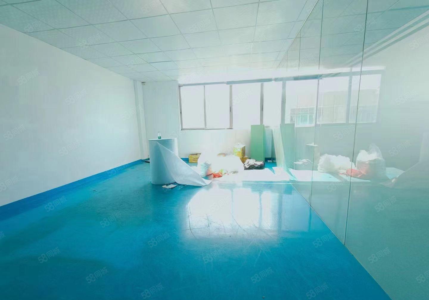 宝安福永和平工业区楼上300平带装修办公室无尘车间己空置