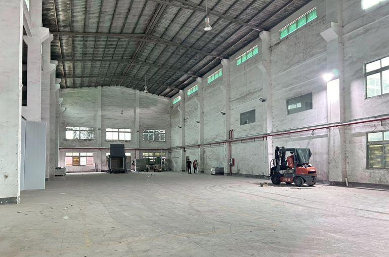 10米高钢结构带行车厂房仓库，惠阳秋长茶园，有现成装修办公室