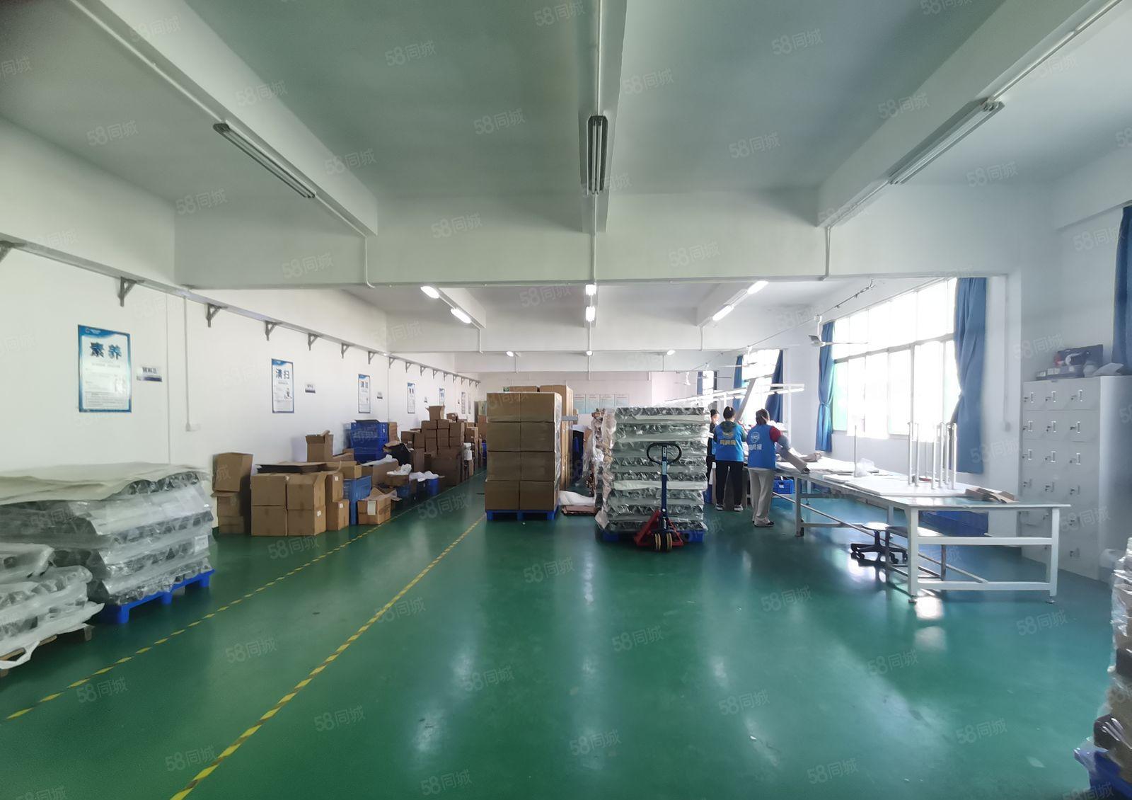 深圳龙华新区观澜主干道工业园楼上精装修厂房568平，拎包入住