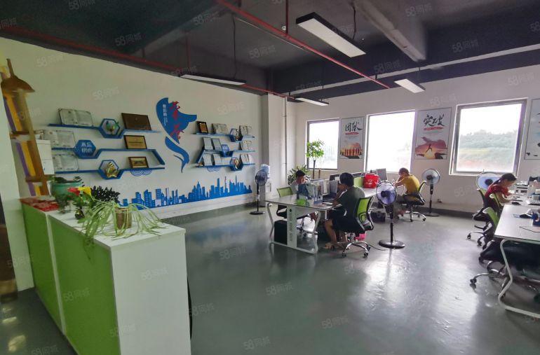 龙岗中心城1000平现成精装修电商办公加生产车间低价出租分租