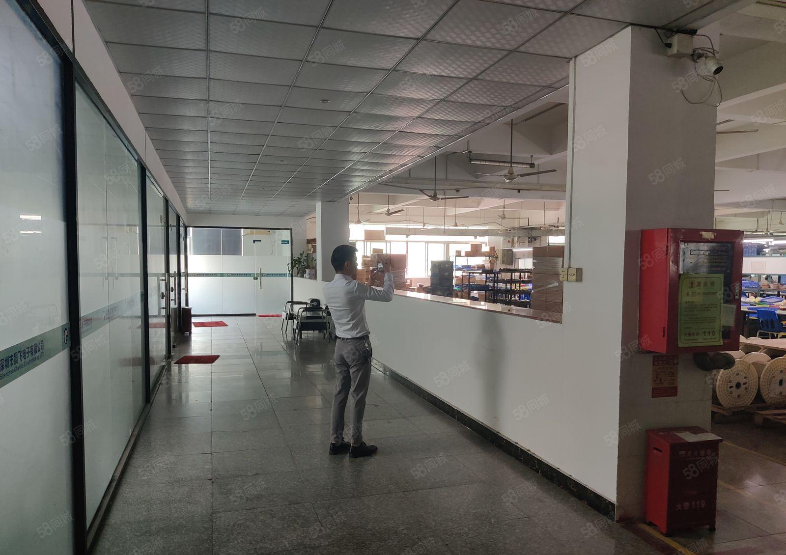 龙岗横岗地铁口红本园区精装修1000平出租大小可分租