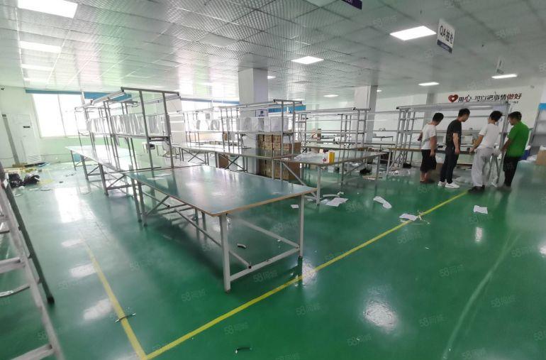 龙岗中心城工业园新出一楼二楼1600平精装修厂房出租可分租