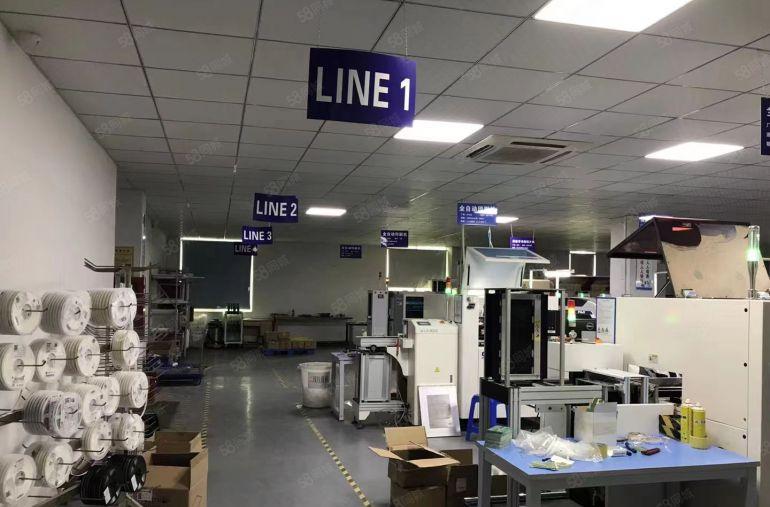 公明蒋石原设备厂出租720平精修现成吊机口3吨货梯园区形象好